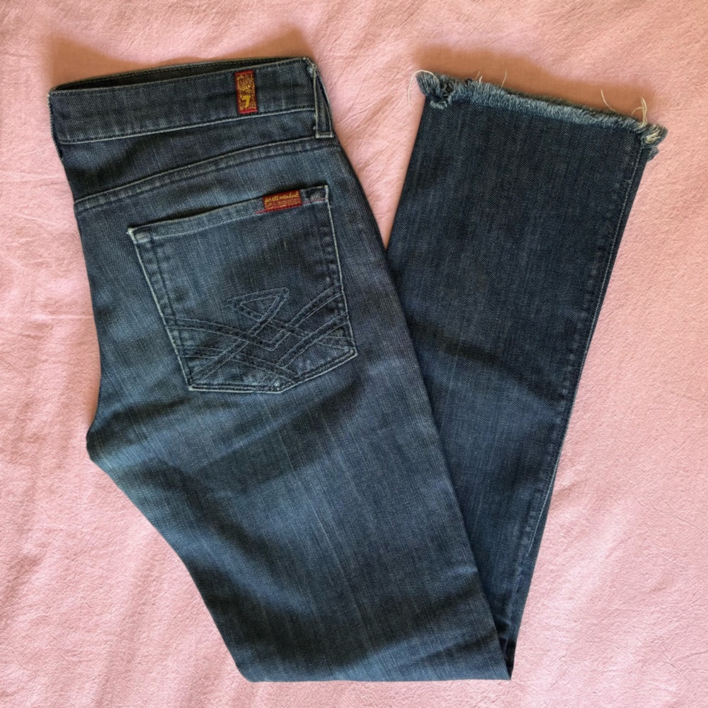 7 For All Mankind Dark Wash Skinny Jeans Women’s Size 31